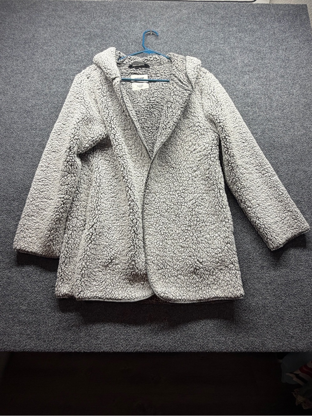 PINK Victoria's Secret Heather Gray Sherpa Hooded Jacket
